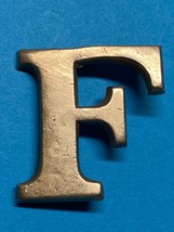 U.S. ARMY, F COMPANY, REGIMENTAL LETTER, SILVER, INFANTRY, LEAD FILLED, ... - $1,029.68 MXN
