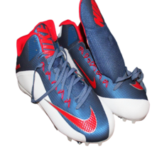 Nike Alpha Pro Football Cleats Mens Size 15 Red White Blue 742766413 Grass Field - £23.25 GBP