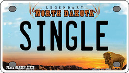 Single North Dakota Novelty Mini Metal License Plate Tag - $284.59 MXN