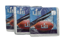 Super Bowl 52 Football Party Lunch Napkins - Bulk Pack of 48 - £15.65 GBP