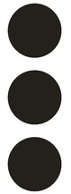 2-1/2&quot; Black Round Color Code Inventory Label Dots Stickers - £1.95 GBP+