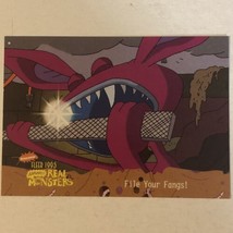 Aaahh Real Monsters Trading Card 1995 #89 File Your Fangs - $1.97