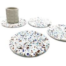 Handmade Ceramic Coasters For Drinks, Office Desk Accessories for Men 12... - £25.20 GBP