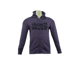 Men's Guys Quiksilver Graphic Eggplant Purple Zip Up Hoodie Fleece Logo New $60 - £36.87 GBP