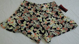 Women&#39;s Bongo Juniors Hi Rise Flutter Shorts Black Floral Size 1  NEW W ... - £12.08 GBP