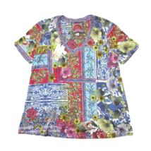 NWT Johnny Was Midsummer Favorite S/S V-Neck Swing Tee Jersey T-Shirt Top S $108 - £78.22 GBP
