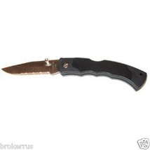 Folding Locking POCKET KNIFE Serrated 3&quot; Stainless Steel Blade Ozark Tra... - $13.20