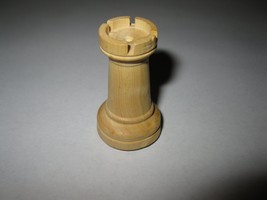 1967 Bar-Zim Classic Chess Board Game Piece: Tan Rook Wooden Stauton design - £1.56 GBP