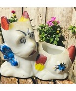 Vtg MCM Handpainted Ceramic “Dog” Pin Cushion Japan Sewing Trinket - $378.31 MXN