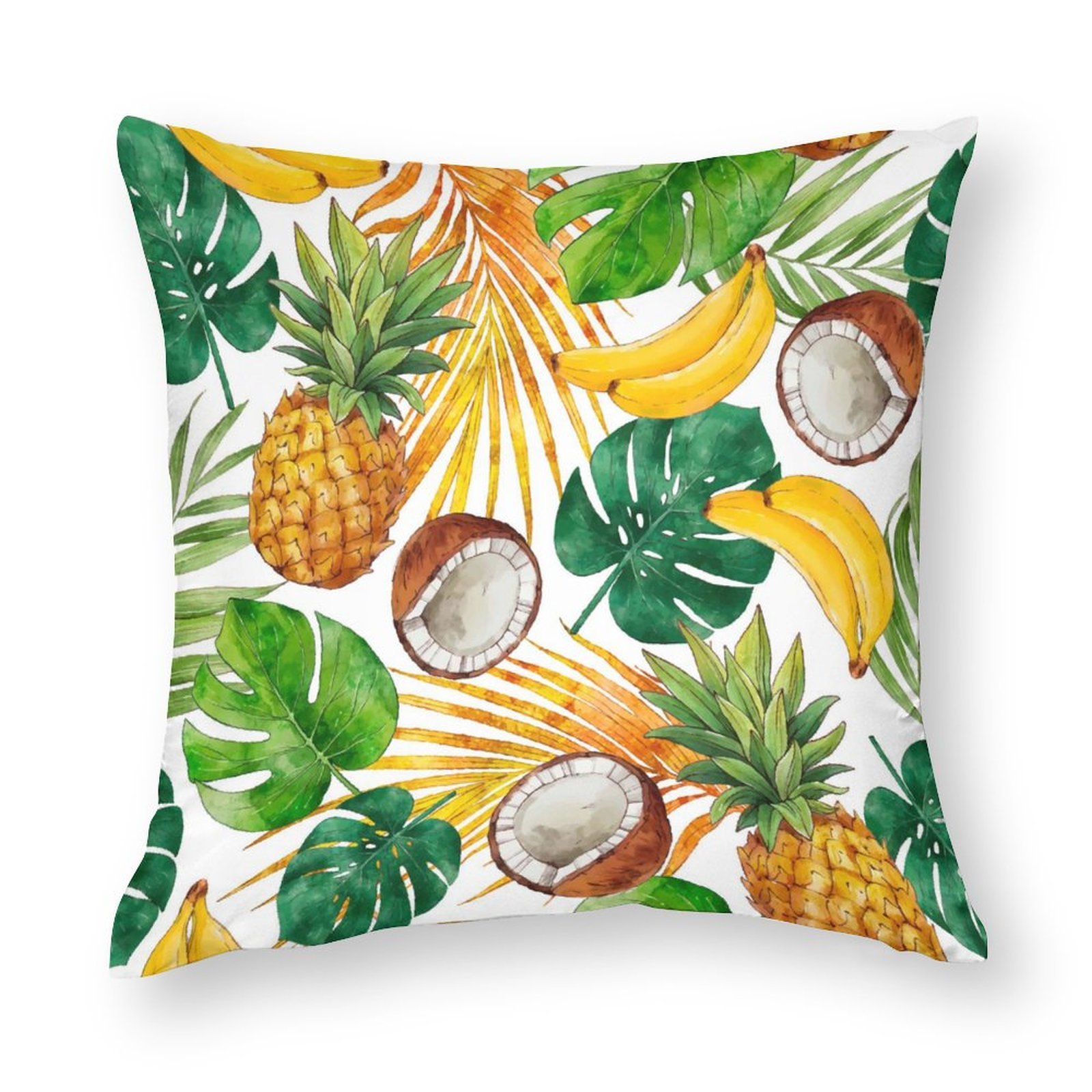 Mondxflaur Yellow Pineapple Pillow Case Covers for Sofas Polyester Decorative - £8.80 GBP - £11.21 GBP