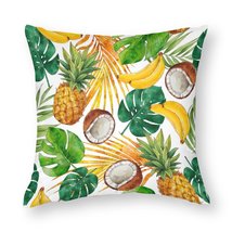 Mondxflaur Yellow Pineapple Pillow Case Covers for Sofas Polyester Decorative - £8.85 GBP+