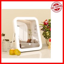 8x10 Lighted Vanity Mirror - 3-Color Dimmable LED &amp; Touch Control, Portable - $691.71 MXN