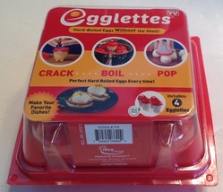 Egglettes Egg Cooker Make Perfect Hard-Boiled Without The Shell 4 Pack - £6.73 GBP