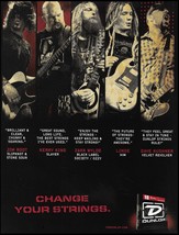 Dunlop guitar strings ad Zakk Wylde Him Linde Jim Root Kerry King Dave Kushner - £3.09 GBP