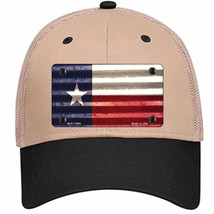 Texas Corrugated Flag Novelty Khaki Mesh License Plate Hat - £23.17 GBP
