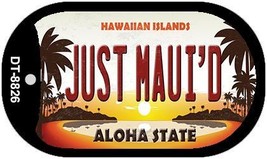 Just Maui&#39;d Hawaiian Islands Novelty Metal Dog Tag Necklace DT-8826 - £12.81 GBP