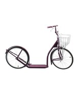 20&quot; Adult PLUM SCOOTER Genuine Amish Kick Bike w/ Basket &amp; Brakes MADE i... - $507.69 CAD