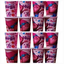 Trolls Poppy Spread Hugs Valentines Day 16oz 16 Party Cup Set Party Kids... - $37.83