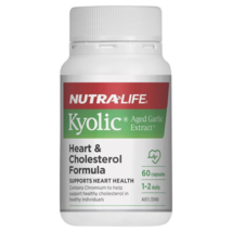 Nutra-Life Kyolic Aged Garlic Extract Heart &amp; Cholesterol Formula 60 Capsules NE - £75.14 GBP