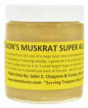 Lenon&#39;s Muskrat Super All Call Lure World Famous Since 1924 4 oz Jar - £20.09 GBP