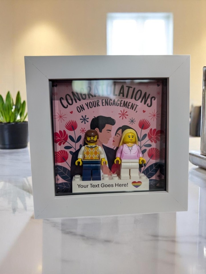 Engagement Personalised LEGO® Gift. Celebration Gift For Him &amp; Her - $19.88