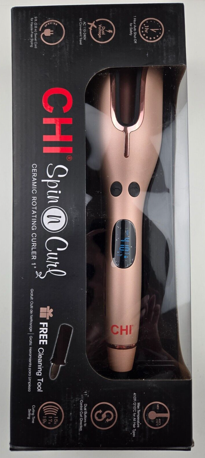 CHI Spin N Curl Special Edition Rose Gold Hair Curler 1". Ideal for Shoulder - $61.38