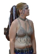 Hot &amp; Sexy Medieval Chain Mail Aluminum Lingerie Bra Festival Style X-ma... - £52.97 GBP