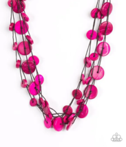Paparazzi Bermuda Beach House Pink Wood Necklace - New - £3.58 GBP