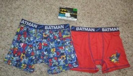 Boys Boxers Briefs Underwear Batman Red Blue 2 Pack- sz 10 - £7.10 GBP