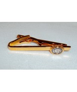 Men&#39;s Tie Clip ~ Polished Gold Tone w/Mercury Dime Button Graphic NEW #5... - $200.70 MXN