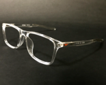 Nike Eyeglasses Frames 5017 960 Clear Rectangular Full Rim Orange Logo 5... - $102.63