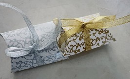 100pcs Pillow Small Candy Packaging Boxes,Gift Boxes,Chocolate Wedding F... - $9.90