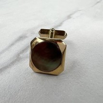 Swank Vintage Gold Tone Abalone Shell Inlay Single Cufflink - £4.76 GBP