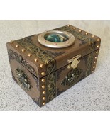 Mermaid Nautical Themed Wooden Trinket Chest - £8.30 GBP