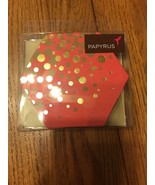Papyrus Celebration Gold Dot Drink Coasters (Set of 12) Ships N 24h - $18.69