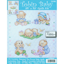 Tobin Stamped Quilt Cross Stitch Kit 34&quot;X43&quot;-Baby Bears - $53.89