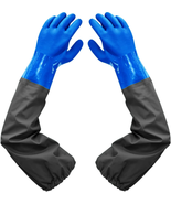 Haiou PVC Chemical Resistant , Long Rubber, Heavy Duty Waterproof Gloves... - £15.67 GBP
