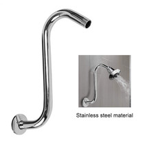 8&#39;&#39; Shower Head Extension Arm S Shaped Shower Head Riser For Home Bathro... - £22.37 GBP