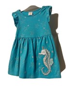 Gymboree NWT girl Sz 6-12 mon Seahorse & Silver Stars Turqoise Dress & Panties - £11.23 GBP