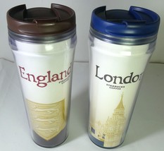 Starbucks England &amp;London City Acrylic Coffee Tumbler MIC 2004. 12 oz,W SKU,NEW - £222.94 GBP