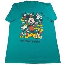 Vintage Velva Sheen Mickey Mouse Tennessee T-Shirt XL Green Teal Disney ... - $16.82