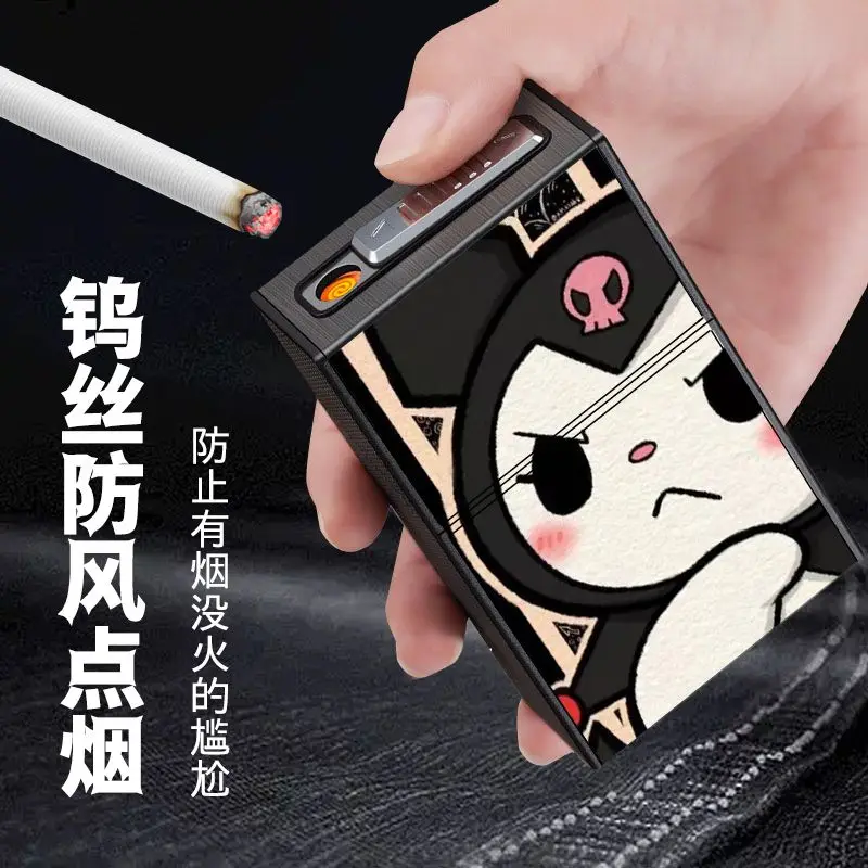 Sanrio Anime Peripheral Kawaii Cartoon Kuromi Hello Kitty Windproof Cigarette - £13.86 GBP+