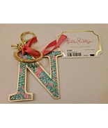 Lilly Pulitzer Printed Initial Keychain Letter N/Bag Charm Suite Views New - £19.74 GBP