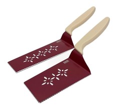 Kuhn Rikon Slice &amp; Serve Knives Set of 2 with Sheaths K65363 NEW - $29.58