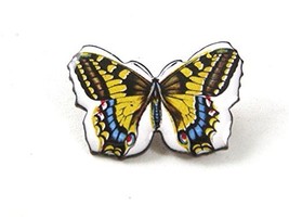 Beautiful Vintage Enameled Copper Butterfly Brooch 6917 - £11.82 GBP