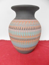 NAVAJO POTTERY CARVED VASE POT SIGNED - C. SMITH # 402435 ORIGINAL - $145.27 CAD