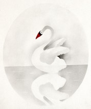 Poster Decoration.Wall interior design.Altha Nims painting.Swan.15372 - £12.81 GBP+