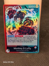 One Piece TCG Gear 4 Boundman Luffy Custom Holographic Leader -
show original... - £5.41 GBP