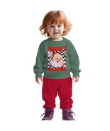 C&amp;M WODRO Toddler Christmas Santa Sweatshirt Pants Set Green Size 4-5 Years - €9,42 EUR