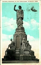 Monument to the Forefathers Plymouth Massachusetts MA 1926 WB Postcard F1 - £2.29 GBP